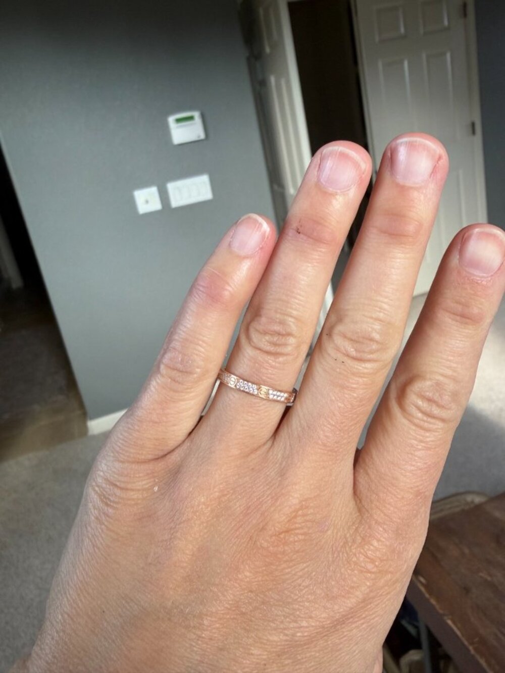 Cartier Love Ring - Mini Model with Pave in Rose Gold (Size 53 MM) - Picture 2 of 8